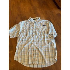 Men’s Columbia PFG Omni shade, button-down shirt short sleeve size large